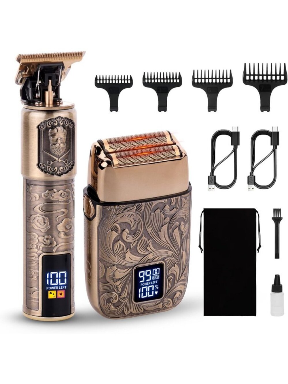 Electric Foil Shaver & Beard Trimmer Set for Men - Perfect Grooming Gift